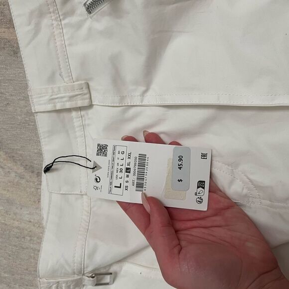 new white zara mini cargo skirt - Picture 2 of 3